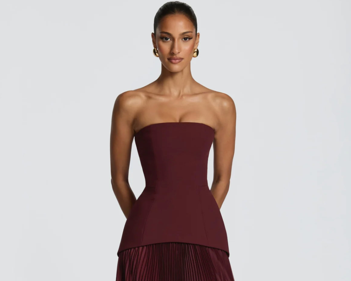 The Aurélie Gown — CHERRY LACQUER