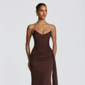 The Ashika Gown — Plum Brown