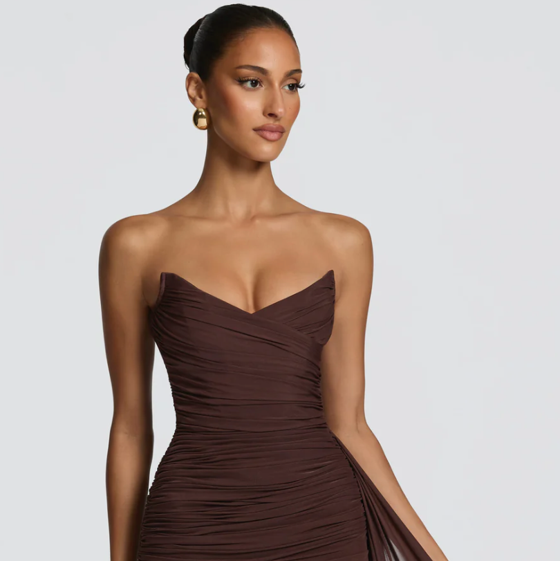 The Ashika Gown — Plum Brown