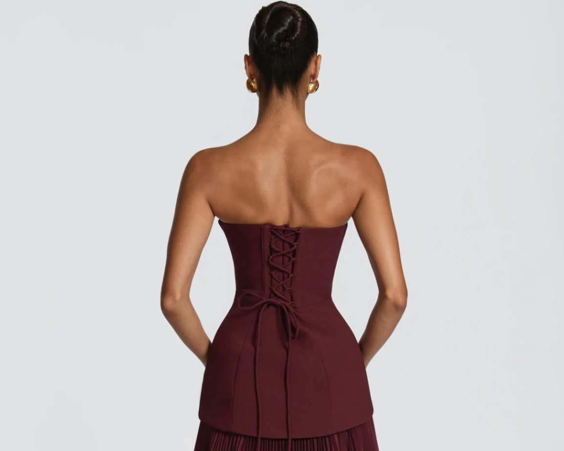 The Aurélie Gown — CHERRY LACQUER